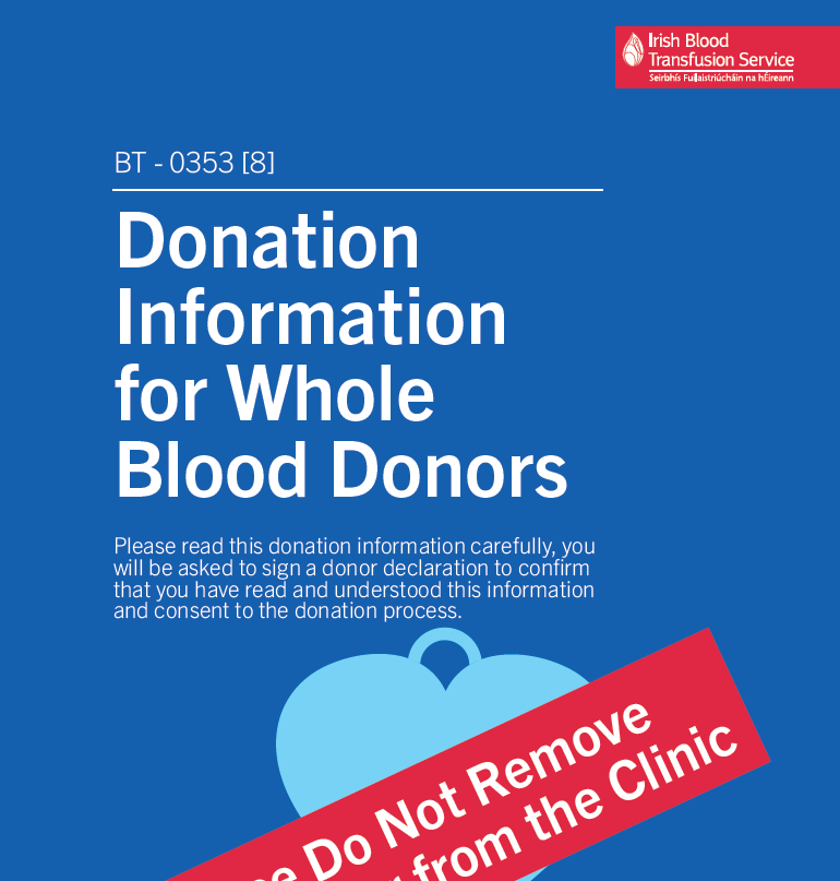 Clinic Blood Donation Information Leaflet summary image